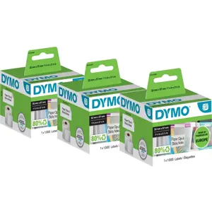 DYMO Étiquette Amovible 32 x 57 mm 1000 Pièces Lot de 3 pas cher