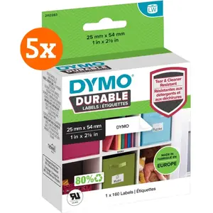 DYMO LabelWriter Étiquette d'Adresse Durable 25 x 54 mm 160 Pièces Lot de 5 pas cher