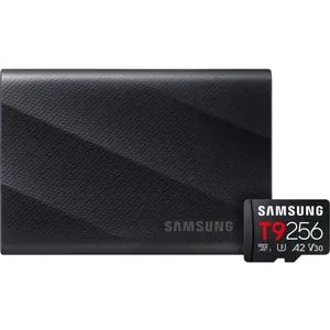 Samsung T9 Portable SSD 4 To Noir + Samsung MicroSDXC T9 256 Go 200 Mo... pas cher