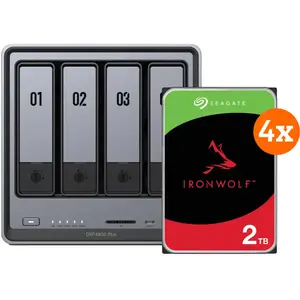 UGREEN NASync DXP4800 Plus + Seagate IronWolf 2 To Lot de 4 