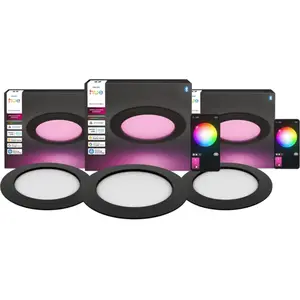 Philips Hue Spot Encastré Slim Lot de 3 - White and Color - 170 mm - Noir 