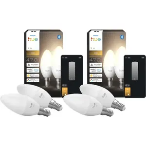 Philips Hue Ampoule Bougie White E14 Lot de 4  pas cher