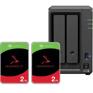 Synology DS725+ + Seagate IronWolf 2 To Lot de 2 pas cher