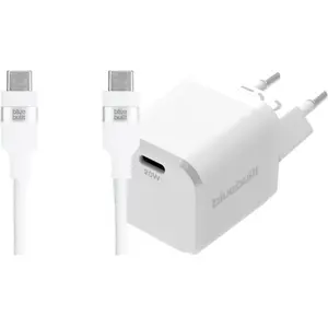 BlueBuilt Chargeur Power Delivery 20 W + Câble USB-C 1,5 m Nylon Blanc pas cher