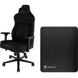 Vortech Prestige Chaise Gamer Noir + Vortech Tapis de Sol Noir pas cher