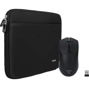 BlueBuilt Housse pour PC Portables Largeur 33 cm 14 Pouces M Noir + Vortech Pro Souris Gamer pas cher