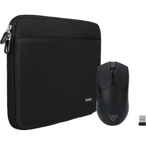 BlueBuilt Housse pour PC Portables Largeur 30 cm 12-13 Pouces Noir + Vortech Pro Souris Gamer pas cher