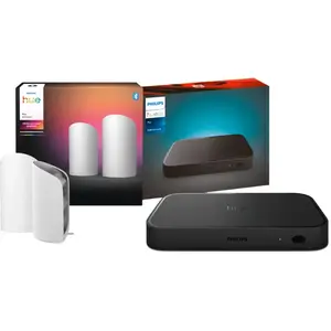 Philips Hue Play Wall Washer Blanc - Lot de 2 + HDMI Sync Box 8K  pas cher