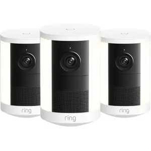 Ring Spotlight Cam 2e Génération Fiche Blanc Lot de 3  pas cher