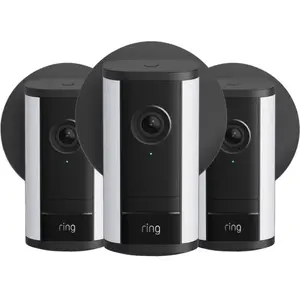 Ring Spotlight Cam Pro 2e Génération Fiche Noir Lot de 3 pas cher