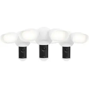 Ring Floodlight Cam Wired Pro 2e Génération Blanc Lot de 3 