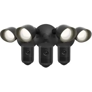Ring Floodlight Cam 2e Génération Noir Lot de 3  pas cher
