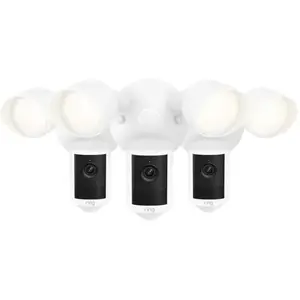Ring Floodlight Cam 2e Génération Blanc Lot de 3  pas cher