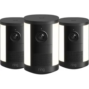 Ring Spotlight Cam 2e Génération Batterie Noir Lot de 3  pas cher