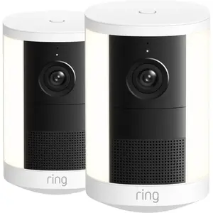 Ring Spotlight Cam 2e Génération Batterie Blanc Lot de 2 pas cher