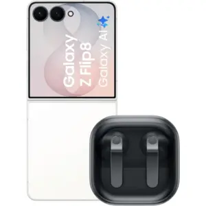 Samsung Galaxy Z Flip 8 256 Go Blanc 5G + Samsung Galaxy Buds4 Noir pas cher