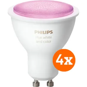 Philips Hue White and Color GU10 Lot de 4 pas cher
