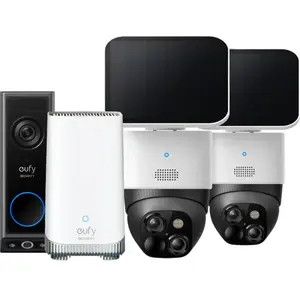 EufyCam Solo Cam S340 Lot de 2 + Homebase 3 + Video Doorbell E340 pas cher