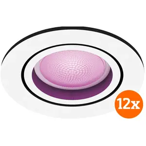 Philips Hue Centura Spot Encastré White & Color - Rond - Blanc - Lot de 12Vendu parcoolblue