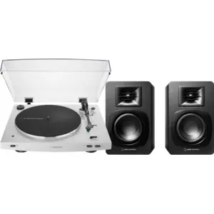 Audio Technica AT-LP3XBT Blanc + Audio-Technica ATH-SP3X Noir