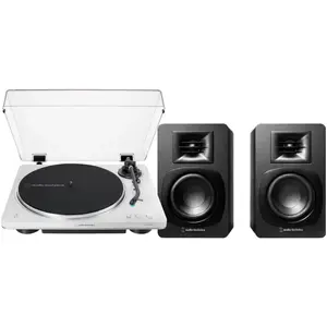 Audio Technica AT-LP70xBT Blanc + Audio-Technica ATH-SP3X Noir