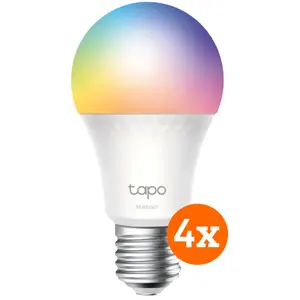 TP-Link Tapo L535E - Lumière Blanche et Colorée - E27 - Lot de 4 pas cher