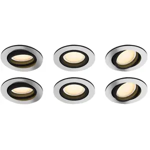 Philips Hue Milliskin Spot Encastré White Ambiance - Rond - Aluminium - Lot de 6 pas cher
