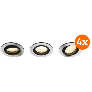 Philips Hue Milliskin Spot Encastré White Ambiance - Rond - Aluminium - Lot de 12Vendu parcoolblue