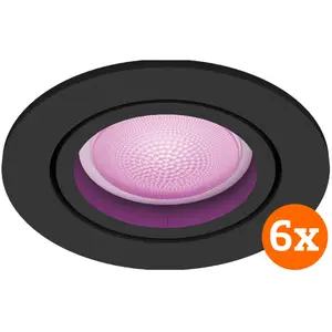 Philips Hue Centura Spot Encastré White & Color - Rond - Noir - Lot de 6Vendu parcoolblue