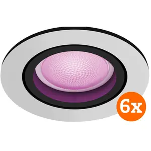 Philips Hue Centura Spot Encastré White and Color - Rond - Aluminium - Lot de 6Vendu parcoolblue