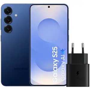 Samsung Galaxy S25 128 Go Bleu Foncé 5G + Samsung Chargeur 25 Watts No... pas cher