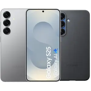 Samsung Galaxy S25 128 Go Argent 5G + Samsung Kindsuit Back Cover Noir pas cher