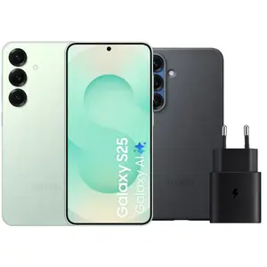 Samsung Galaxy S25 256 Go Menthe 5G + Pack d'Accessoires pas cher