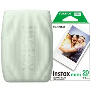 Instax Mini Link 3 Sage Green + Fujifilm Instax Mini Colorfilm Glossy ... pas cher