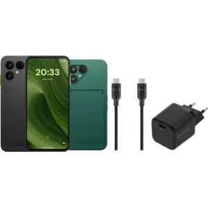Fairphone 6 256 Go Noir 5G + Pack d'Accessoires Complet pas cher
