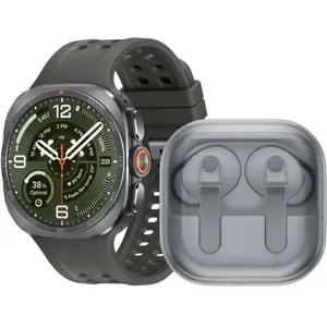 Samsung Galaxy Watch Ultra 2 5G Titane Argent/Vert 47 mm + Samsung Gal...