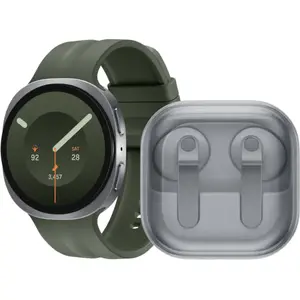 Samsung Galaxy Watch 9 5G Argent/Vert 44 mm + Samsung Galaxy Buds4 Bla... pas cher