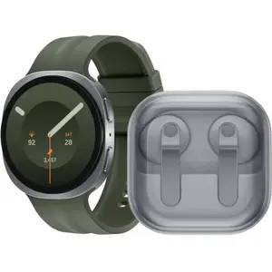 Samsung Galaxy Watch 9 Argent/Vert 44 mm + Samsung Galaxy Buds4 Blanc 