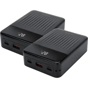 BlueBuilt Batterie Externe 20 000 mAh avec Charge Rapide 20 Watts Lot de 2 pas cher