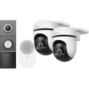 TP-Link Tapo C500 Lot de 2 + D235 Smart Battery & Wired Doorbell pas cher