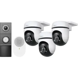 TP-Link Tapo C500 Lot de 3 + D235 Smart Battery & Wired Doorbell pas cher