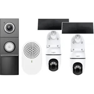 TP-Link Tapo C610 Solar Kit Lot de 2 + D235 Smart Battery & Wired Door...