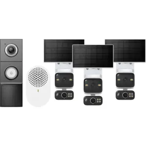 TP-Link Tapo C645D Solar Kit Lot de 3 + D235 Smart Battery & Wired Doo... pas cher