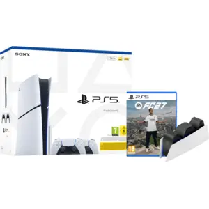 Sony PlayStation 5 Slim Disc Edition + FC 27 + Manette Supplémentaire ...