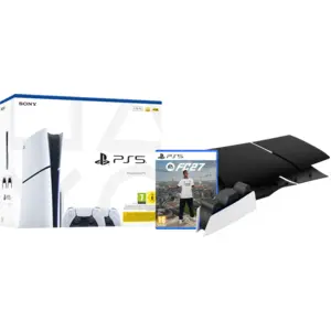 Sony PS5 Slim Disc Edition + FC 27 + Façades Noir + Manette Supplément...