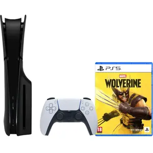 PlayStation 5 Slim Disc Edition + Marvel's Wolverine + Façades Noir 