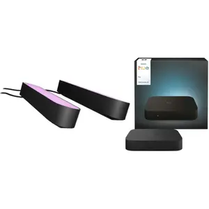 Philips Hue Play Rampe d'Éclairage Noir Lot de 2 + HDMI Sync Box 4K 