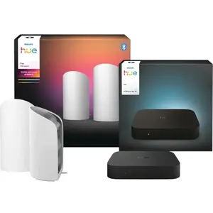 Philips Hue Play Wall Washer Blanc - Lot de 2 + HDMI Sync Box 4K 