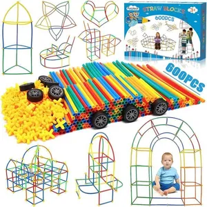 Jeu d'assemblage en paille 600pcs - ZGEER - Construction créative pour... pas cher