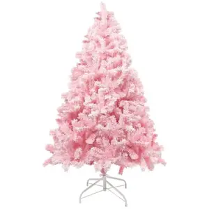 UTEN Sapin De Noël 1200 Branches- 210 cmSapin de Noël Artificiel 210 cm avec Support pour Maison Magasins Hôtels Rose pas cher